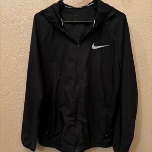 Nike Running - Black Jacket with hood, size Mens Medium